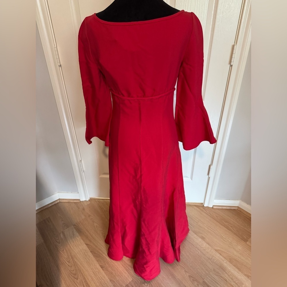 ROSIE ASSOULIN Nautical By Nature Red Bell Sleeve Red Fest Dress Size 6 NWT - Picture 8 of 13